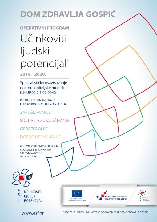 Plakat Dom zdravlja Gospic
